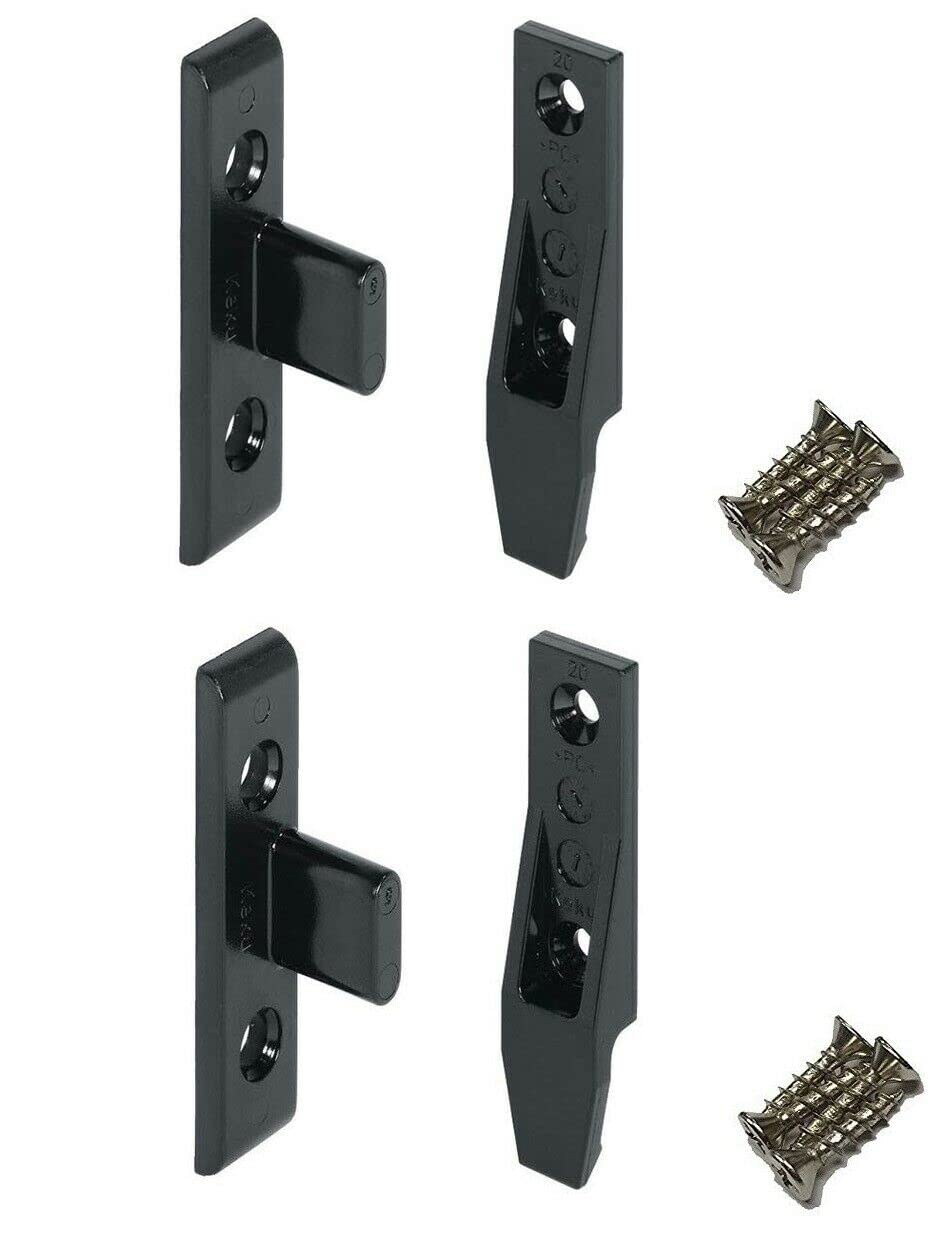 cyclingcolors 2X Keku EH Push On Clip Plastic Furniture Hinge Door Press Fit Panel Kitchen Wood Bracket Plinth