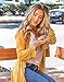 3/4 Sleeve Lace Trim Cardigan (Mustard, Large)