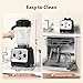 Aeitto Blenders for Kitchen with 1800W Motor, 85 Oz. Extra Large Capacity, 2-in-1 Blender & Grinder Combo, BPA-Free Countertop Professional Blender for Smoothies, Ice Crush, Frozen Drinks, Black