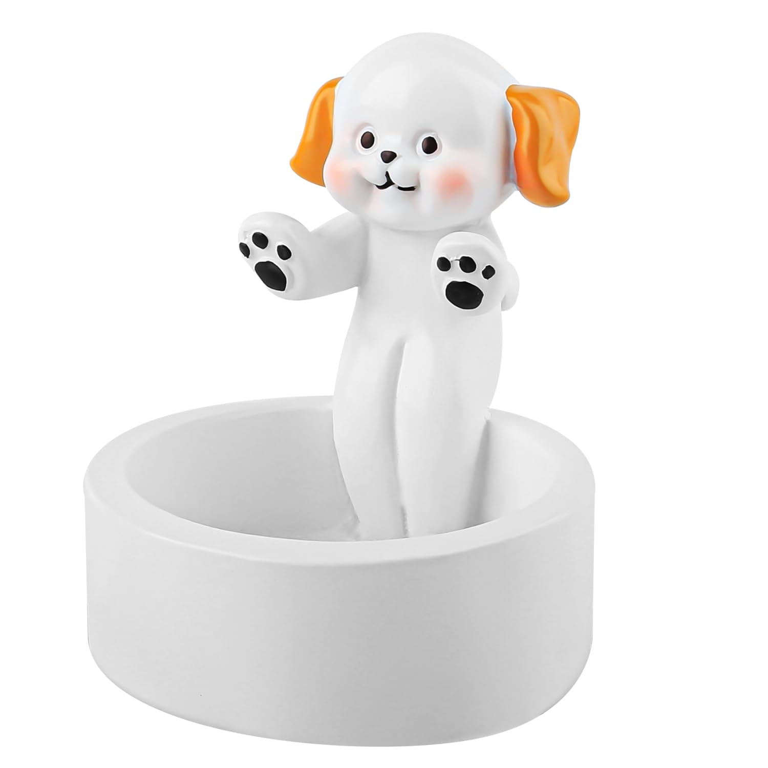 LuckiousEnchanting Dog Tea Light Candle Holder - Handcrafted Warming Paws Design,Elegant Resin Decoration for Cozy Ambiance, for Lovers,Easter,and Special Occasions