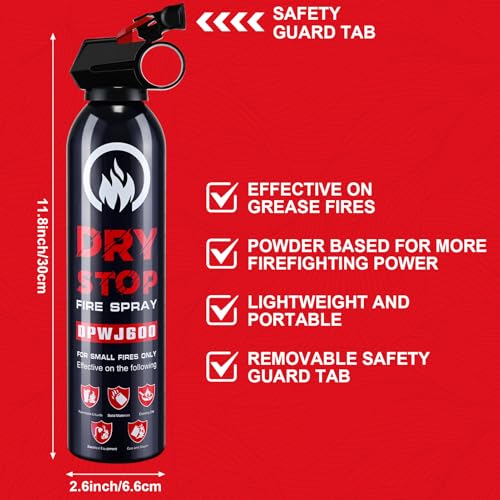 Image of ABC Fire Extinguisher for Home and Vehicle - 4 Pack Dry Chemical Fire Extinguisher with Mounting Bracket, Grease & Electrical Fire Extinguisher for Kitchen, Car, Office, Easy to Use