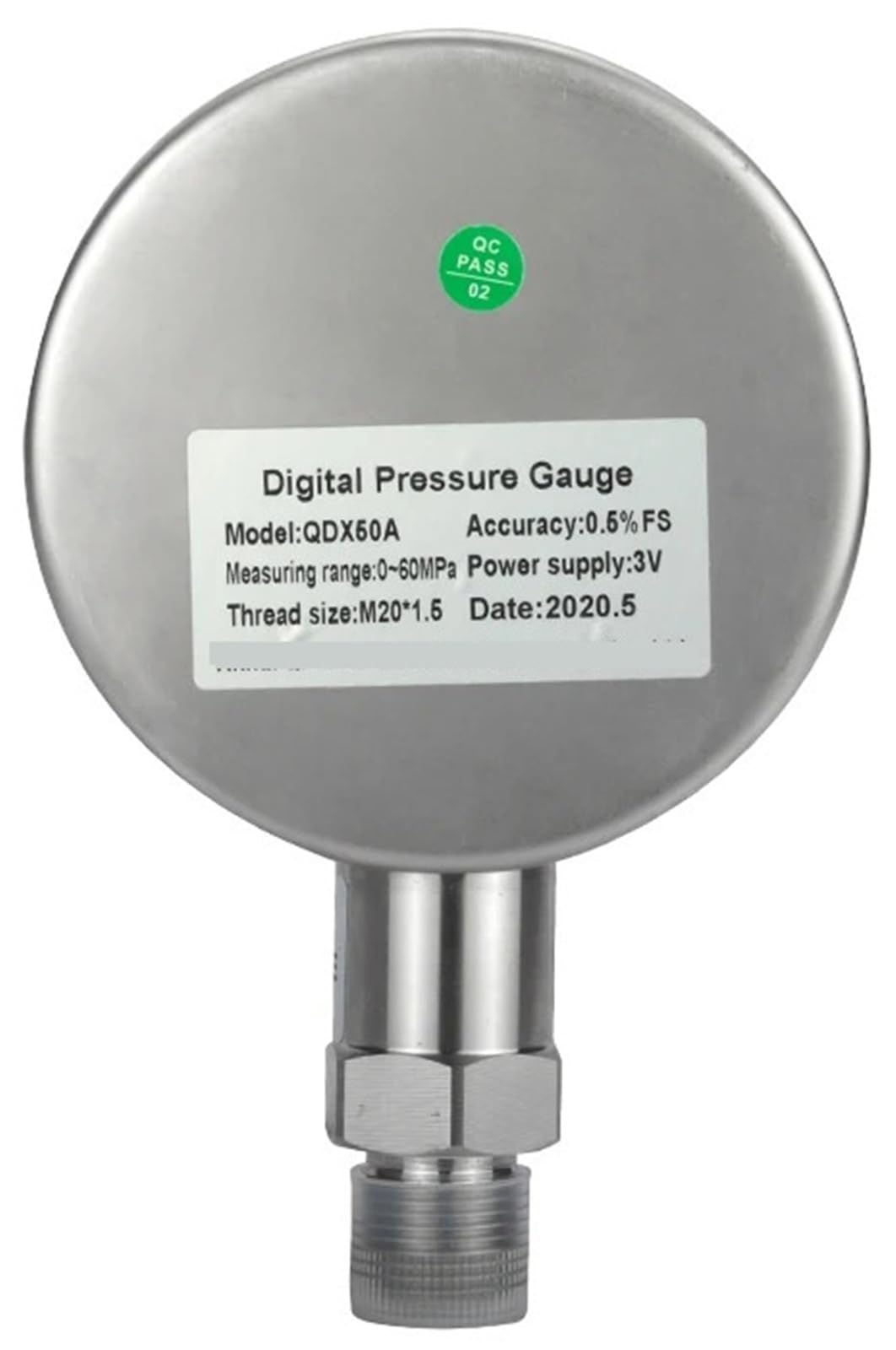 Manometro idraulico digitale for acqua radiale for carburante liquido in acciaio inossidabile 304 60mm 60Mpa 1000Psi Kpa