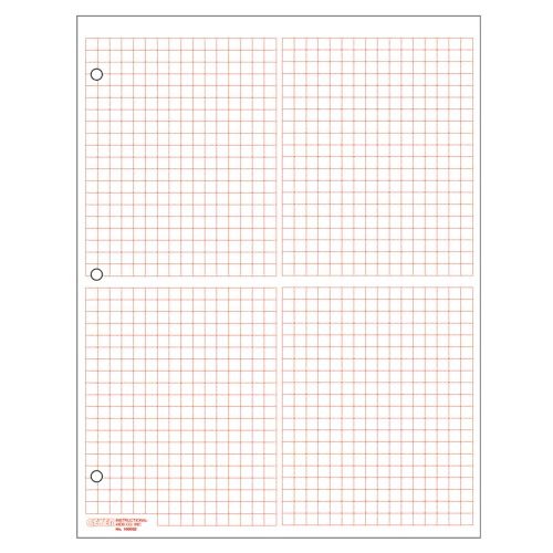 Papier quadrillé 4 quadrants Geyer pour résoudre les tracés de fonctions complexes