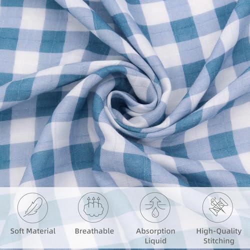 Image of LifeTree Baby Swaddle Blankets, Boys Girls Muslin Swaddling Wrap Receiving Blanket for Newborn, 70% Viscose from Bamboo and 30% Cotton, Large 47 inch x 47 inch, Duck and Checkered