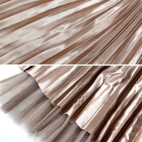 Jupe plissée double face beige taille unique pour le printemps - 5