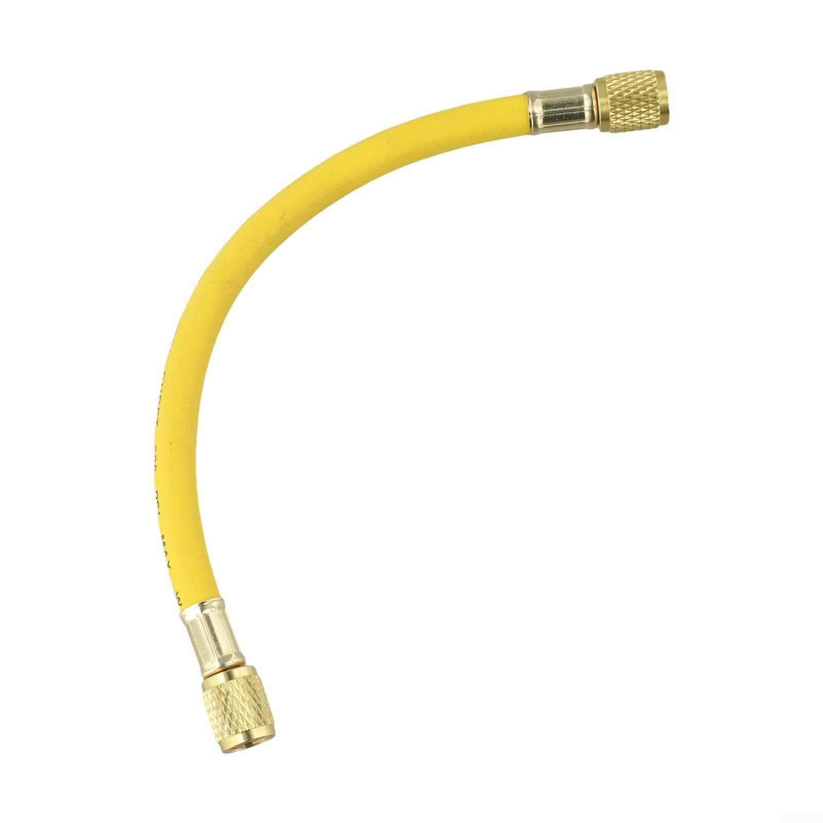 Pour tuyau de charge R134a 25 cm, tuyau jaune avec filetage 1/4 Sae, kit d'outils de jauge de climatisation automobile haute pression 600 psi pour réparation de climatisation de véhicule