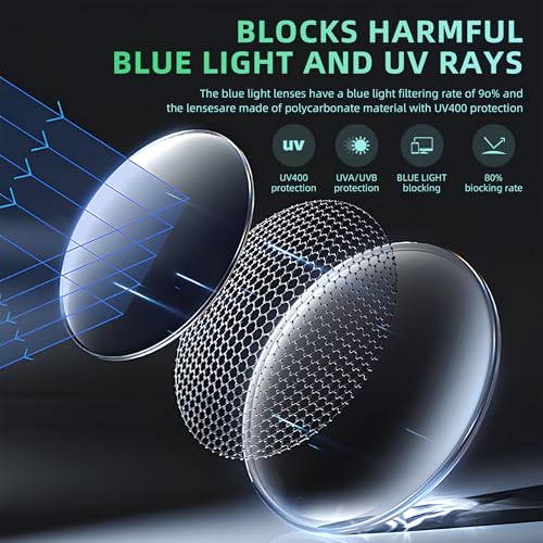 Image of DOERAYM Blue Light Glasses for Woman: Amber Tint Reading Glasses for Night Shift Nurses & Office Workers