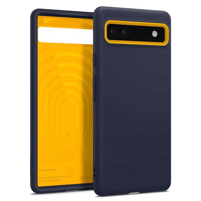 Caseology By Spigen Nano Pop Back Cover Case Compatible WithGoogle Pixel 6a (Thermoplastic Polyurethane And Pc| Blueberry Navy)