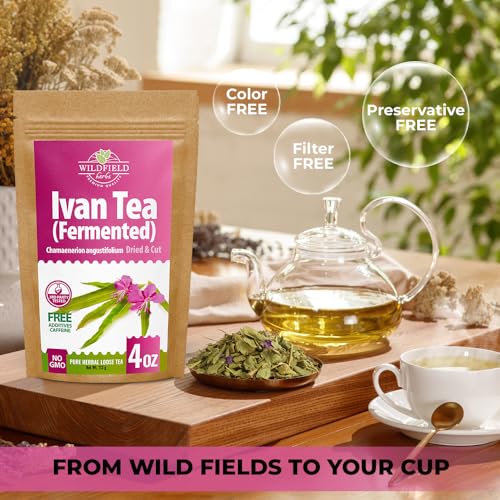Image of 4 oz Siberian Fireweed Tea Herbal Ivan Tea Blooming Sally (Chamerion Angustifolium) Ivan Chai Bulk Loose Leaf Herb Epilobium Angustifolium - 113g (4 oz)