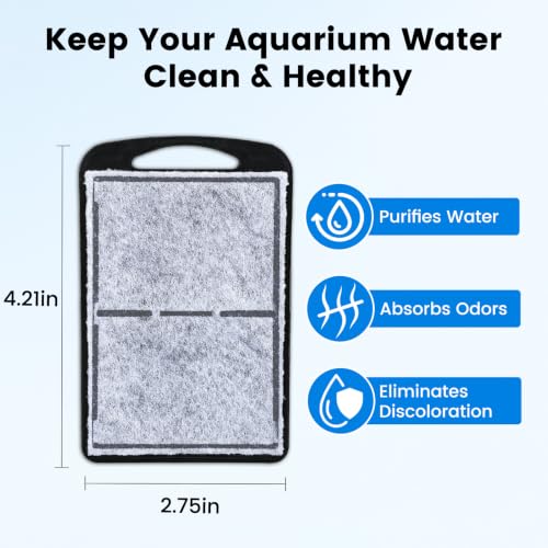 Image of AQQA Aquarium Filter Replacement Cartridges, 12 Pack Low Water Filter Pads