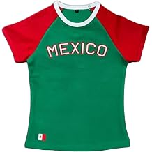 Mexico Shirt Graphic Baby Tees for Women Y2k Crop Top Mexico Jersey Vintage Summer Crop Tops 2000s Clothing