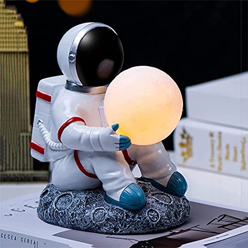 Veilleuse astronaute rechargeable S tactile avec lune impression 3D - 4