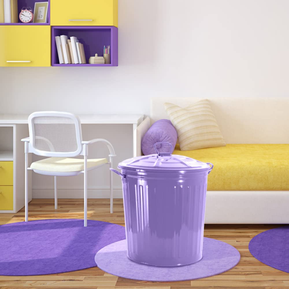VERDELOOK Bidone per rifiuti con Coperchio, Viola, capienza 62 Litri, Cestino pattumiera immondizia Spazzatura