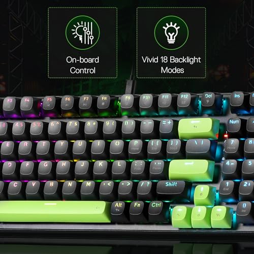Image of Redragon K740 Wired RGB Gaming Keyboard, Aluminum Base & Knob, 95% Layout