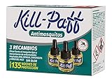 KILL-PAFF | Insecticida Eléctrico | Antimosquitos| Eficaz Contra Mosquito Tigre y Transmisores de Enfermedades Tropicales | Sin Olor|135 Noches de Protección