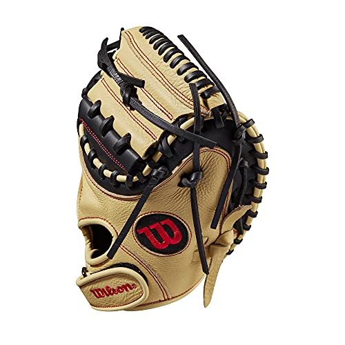 Wilson Sporting Goods 2022 A700 Pedroia Fit 32.5" Baseball Catcher's Mitt - Right Hand Throw, Blonde/Black (Wbw100429325) #TOP1