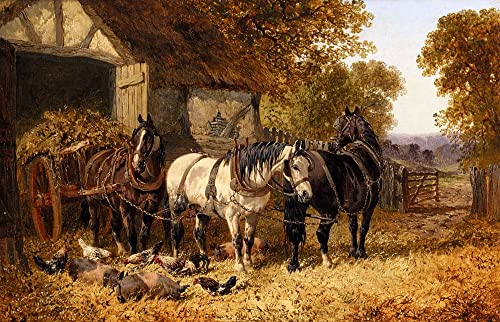 Peinture murale la charrette à foin John Frederick Herring Jnr affiche impression sur toile