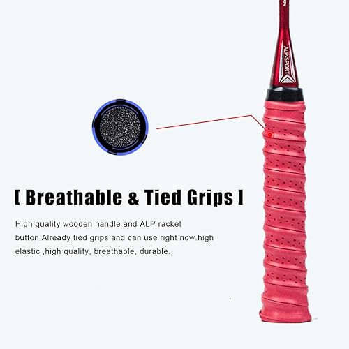 Miniatura 8 de GJ 10U G5 - Raqueta de bádminton profesional de fibra de carbono completa con caja de regalo, raqueta de bádminton para deportes al aire libre en el