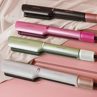 Cecotec Piastra Asciugacapelli Air Lisse Cotton Candy. Motore Brushless 600W, da Bagnati a Asciutti, Temp. Máx 230ºC, Ionica e Air&Care, Filtro Estraibile, Schermo, Blocco Piastre, Protegge i Capelli