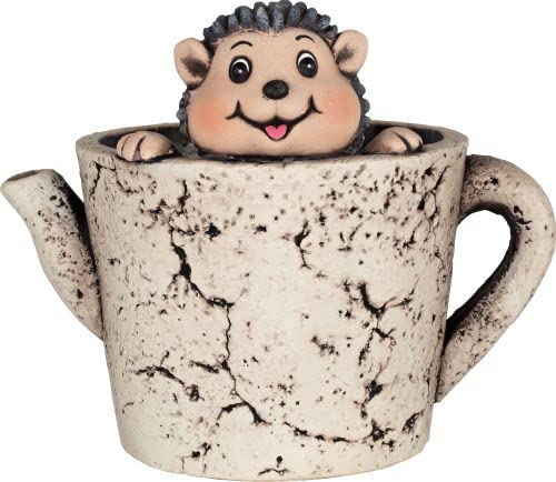 Friendly Multi Cement Planters for Indoor & Outdoor Gardens Patio (Cement Planter Hedgehog in Pot)