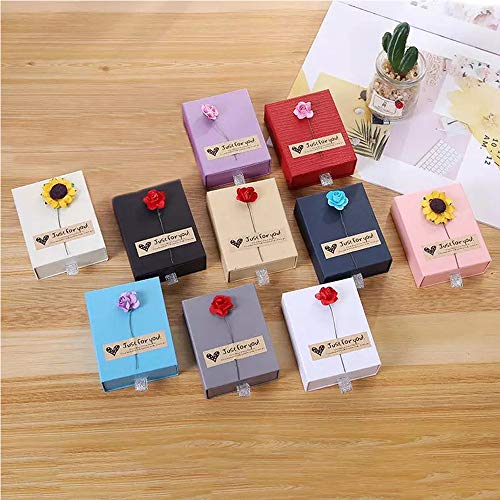 ZhenPony 10-Piece 10 Color Jewelry Gift Box Set - Jewelry Gift Boxes Small