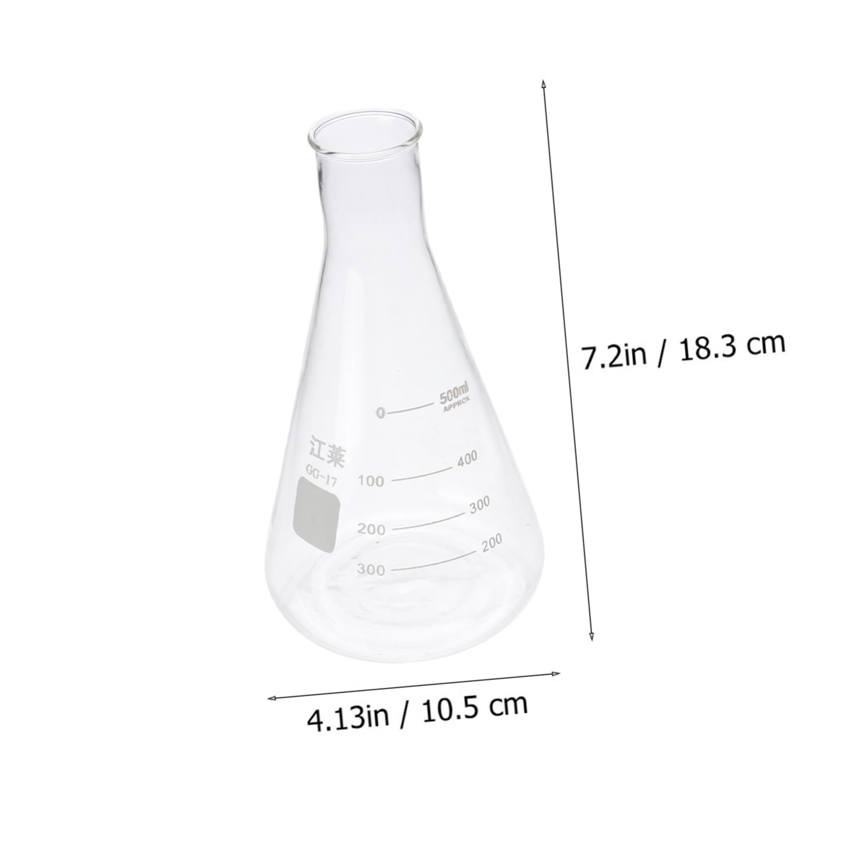 HEALEEP Thickened Conical Flask Set 4pcs Flasks Bulk Test Tubes Borosilicate Glass for School Experiments