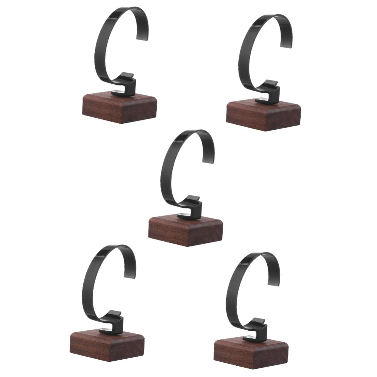LIFKOME 5pezzi Supporto Per Orologi Da Polso Legno Con Base Rotonda Espositore Multifunzionale Per Orologi e Bracciali Protezione Antigraffio e Stile Elegante Per Casa e Ufficio