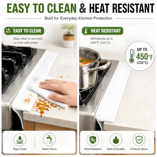 Image of Stove Gap Covers Stove Counter Gap Cover - 25 Inch Silicone Oven Gap Filler