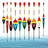 Yuwnd Posen Angeln Set - 10 Stück Hochwertige Angelposen für Forellen und Friedfische, Komplettes Angel Posen Set, wasserdichte Schwimmer Angeln mit Edelstahlösen, Ideal für Seen & Flüsse