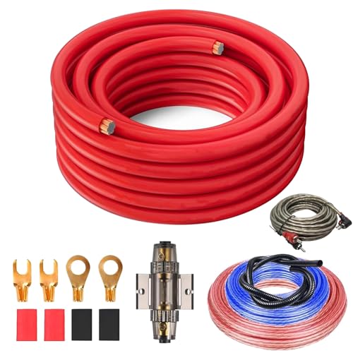 【Materiale di qualità】Il nostro set di cavi subwoofer è realizzato in rame di elevata purezza, alluminio e materie plastiche tecniche e offre una conduttività eccezionale. I cavi in gomma isolata di alta qualità sono caratterizzati da resistenza alla corrosione e resistenza all'usura e garantiscono prestazioni stabili e robuste a lungo termine e trasmissione audio affidabile, prolungando la durata dei dispositivi.