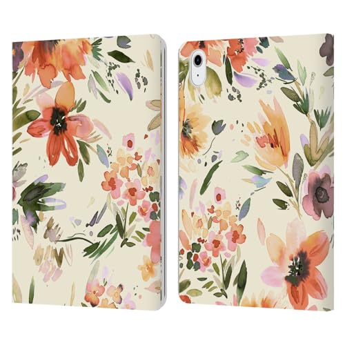 Étui iPad Air 11 protection cuir motif floral Ninola 2024 2025