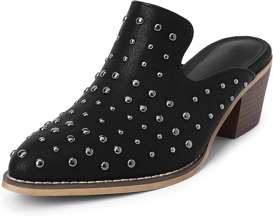 Bigwow ミュール レディース ヒール プラットフォーム クロッグ ポインテッド クローズドトゥ サンダル