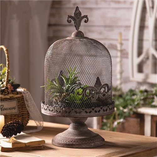 KfweOl Wrought Iron Industrial Candle Holder, Decorative Vintage Bird Cage