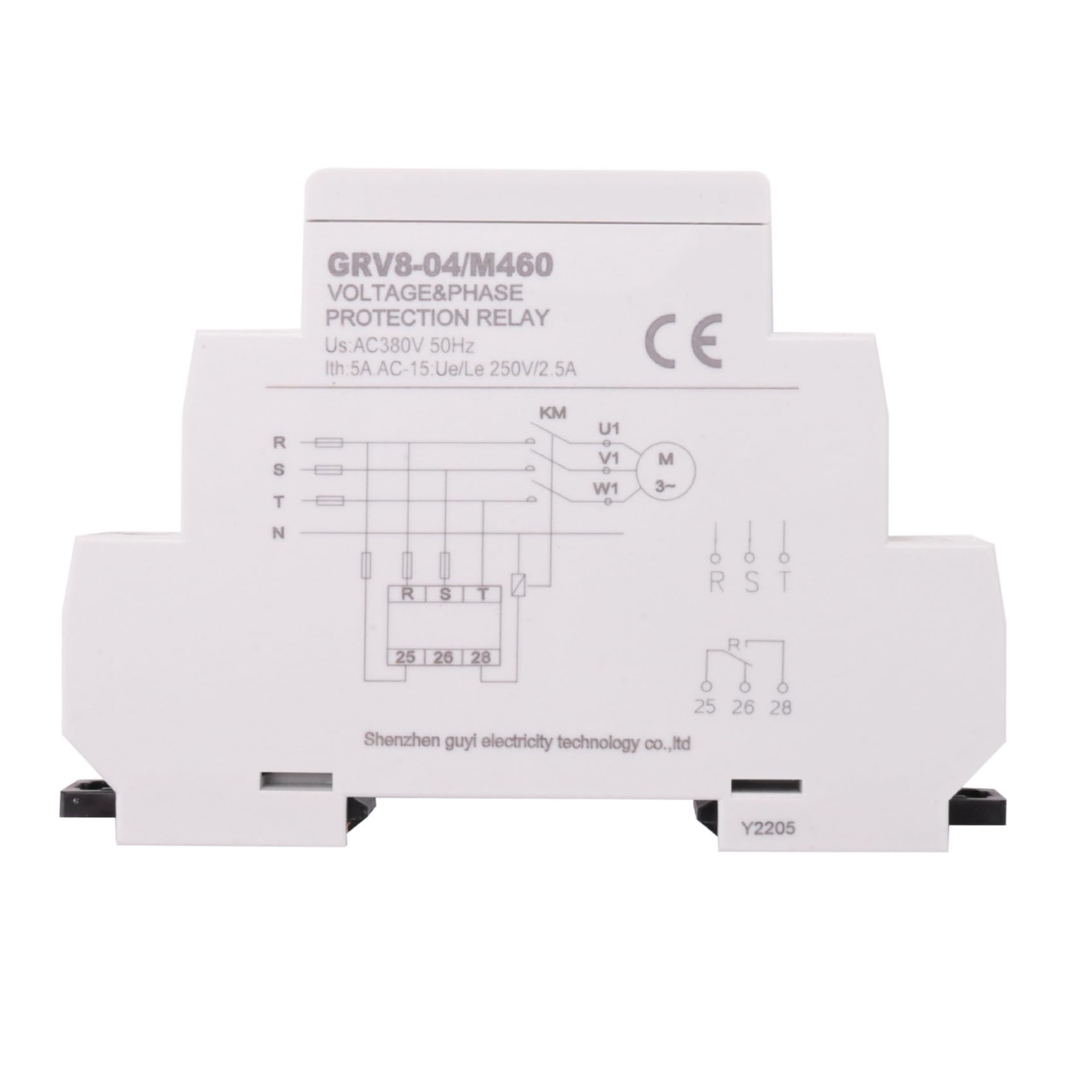 5X GRV8-04 M460 Relé de Monitoreo de Voltaje TrifáSico Secuencia de Fase ProteccióN de Falla de Fase Relé de Control de Voltaje