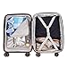NONSTOP NEW YORK Luggage Expandable Spinner Wheels hard side shell Travel Suitcase Lightweight, TSA Lock, Double USB Port