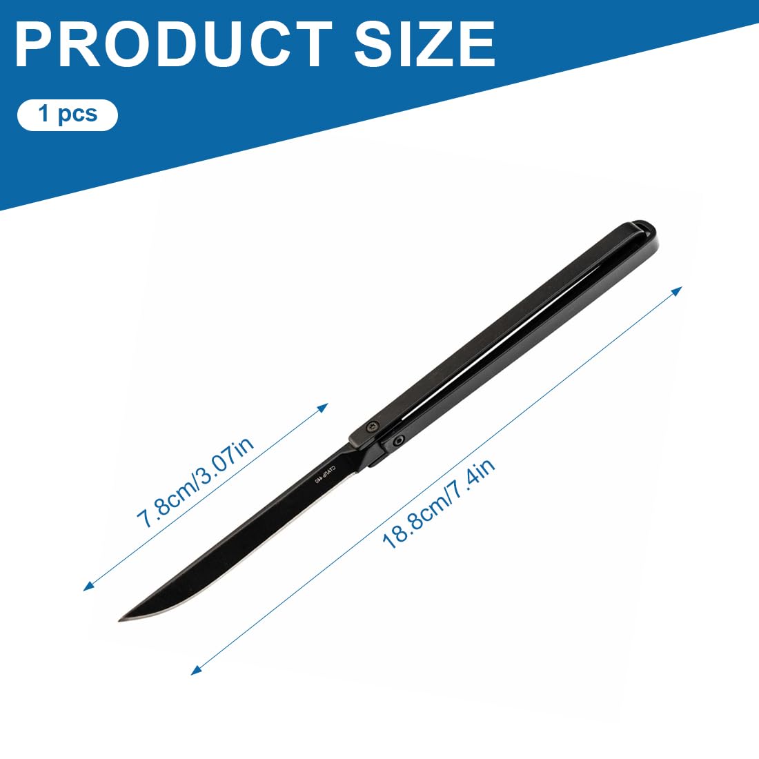 XPEX 2 in 1 Coltello Pieghevole Multiuso per Funghi in Acciaio Inox, Micologico con Rompivetro e Serramanico da Campeggio (Nero)