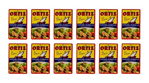 Huevas de Caballa Aceite Oliva Ortiz 12x120g (CAJA 12 LATAS)