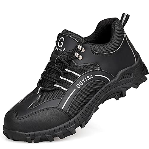 Xindiqiu Zapatos de Seguridad Unisex Zapatillas de Trabajo con Puntera de Acero Transpirable Botas de Seguridad Calzado de Trabajo Hombre Mujer Cover