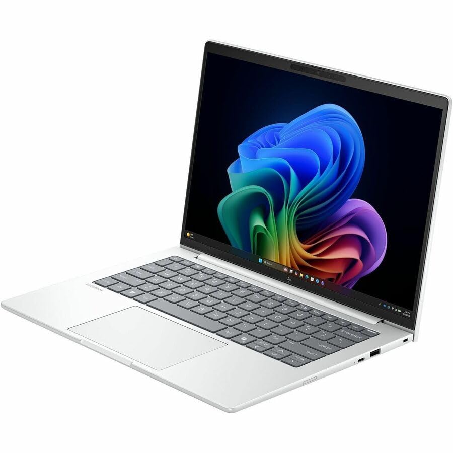 Image of HP EliteBook 8 G2i 14 inch Touchscreen Copilot+ PC Notebook - WUXGA - Intel Core Ultra 7 Series 3 365 - vPro Technology - 32 GB - 512 GB SSD - English Keyboard - Glacier Silver Aluminum - Intel Chip - 192