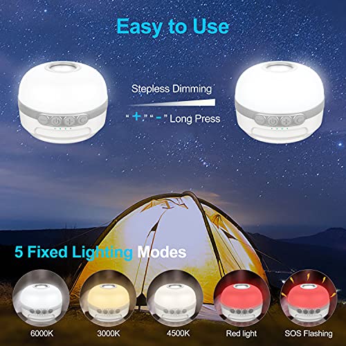 Camping Lantern Rechargeable, Tenroop Camping Light For Tents, 10400Mah High Capacity Power Bank, Rgb Led Lantern Camping 5 Light Modes, Waterproof Flashlight For Camping Outdoor Emergency #TOP2