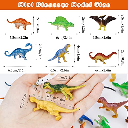 39Pcs Mini Dinosaur Toys, Play Set Plastic Realist Figures for Kids Cake Topper Party Decorations - Image 2
