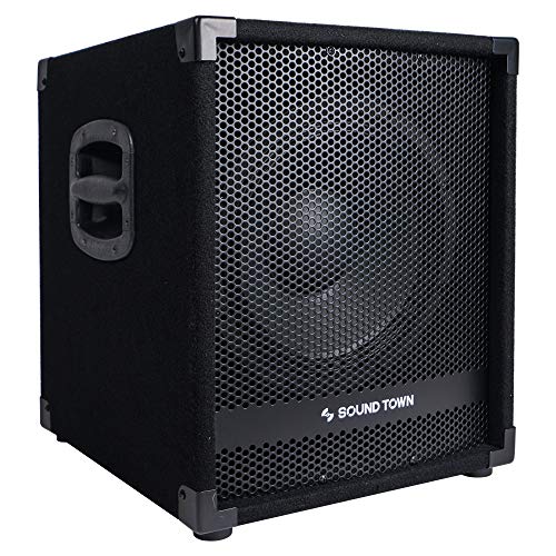 Image of Sound Town 2-Pack 12 inch 1400 Watts Powered PA DJ Subwoofers with Class-D Amplifiers, 3 inch Voice Coil (METIS-12SPW-PAIR)