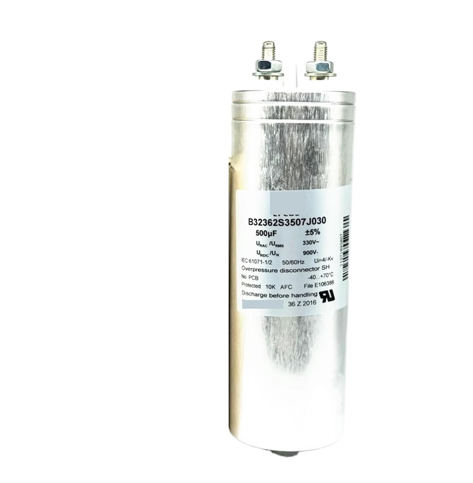 KSZHZYMGX B32362S3507J030 500uF 330VAC 900VDC Filter Power Capacitor 1pcs