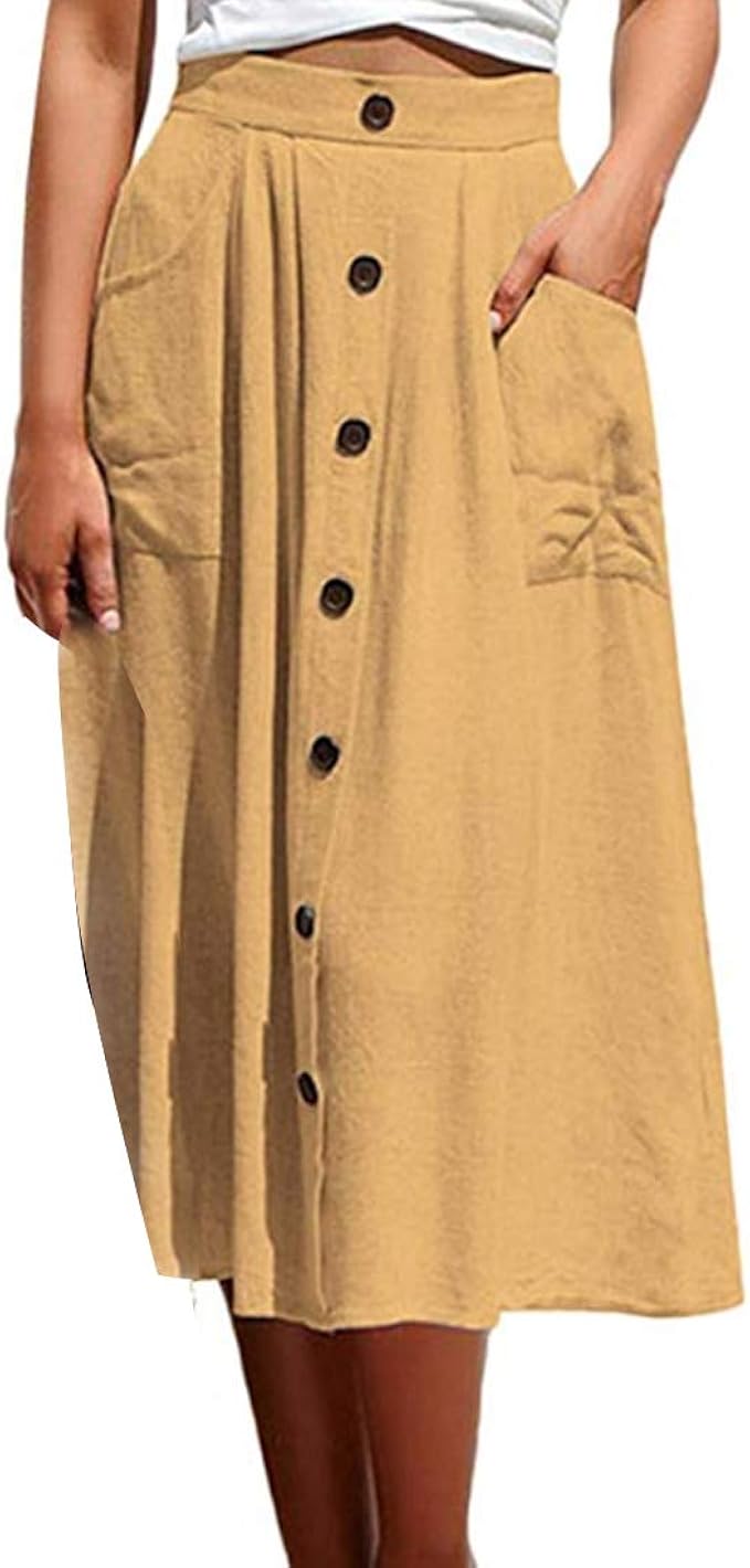 jupe avec bouton devant