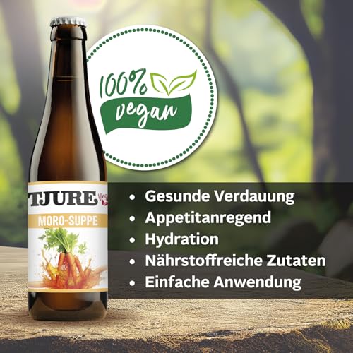 Tjure Morosche Karottensuppe Hund & Katze | 6 x 320 ml | Ergänzungsfuttermittel auf Karottenbasis | Zur Ergänzung der Fütterung in besonderen Phasen | Ohne Zusatzstoffe
