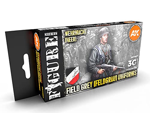 AK Interactive Figure Series 3G Acrylic Paint Set - Field Grey Uniforms (AK11627)