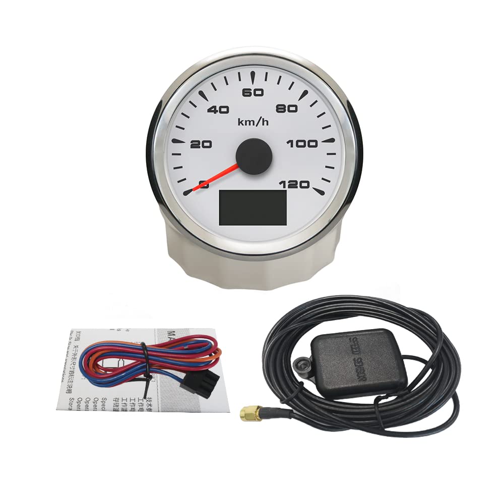ELING 3-3/8 inchesTruck GPS compteur de vitesse vélomètre kilométrique 0-120KM/H avec kilométrage journalier 9-32V