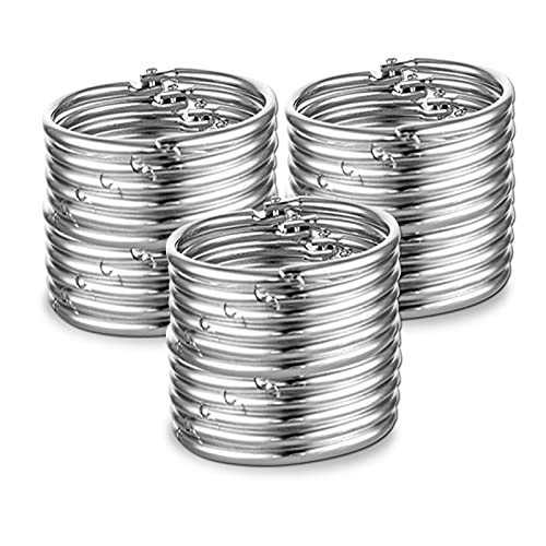 YHYZ 1.25 Inch Loose Leaf Binder Rings, 30pcs 30mm(1.25\") Metal Paper Binder Rings Clip Hooker, for Flashcard/Flash or Index Card, Key, Book Notebook Office