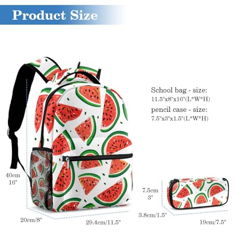 Sac à dos pastèque ensemble cartable et trousse pour ranger ses affaires - 2
