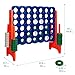 ECR4Kids Jumbo 4-to-Score Giant Game Set, Backyard Games for Kids, Jumbo Connect-All-4 Game Set, Indoor or Outdoor Game, Adult and Family Fun Game, Easy to Transport, 4 Feet Tall, Blue and Orange